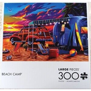 Beach Camp 300 Large Piece Puzzle with Poster by Buffalo Games